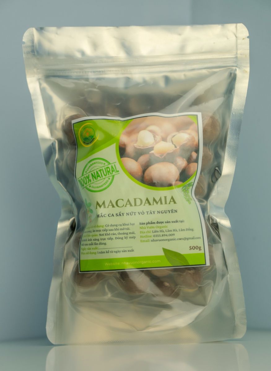 Hạt macca sấy nứt vỏ chính hãng (500g) – Nhà vườn ORGANIC